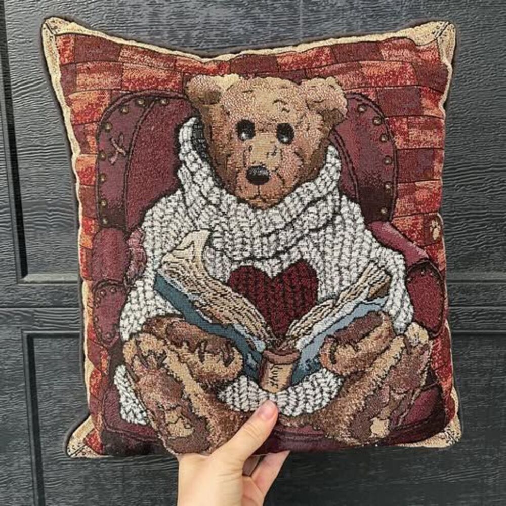 Vintage 1996 Boyds Bears & Friends Tapestry Pillow